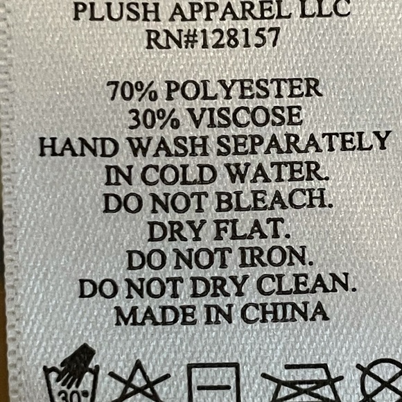 27x78 Plush Apparel LLC fringed blue plaid scarf - Picture 4 of 4